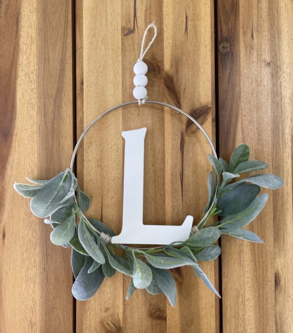 Letter L Lambs Ear Wall Decor