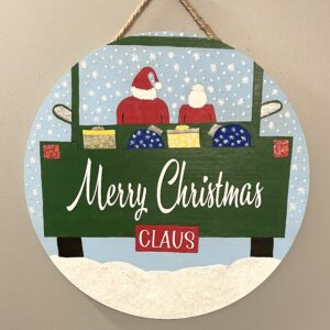 Mr. & Mrs. Claus Merry Christmas Sign